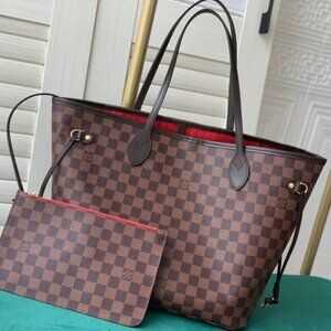 Louis Vuitton Neverfull MM Damier Ebene Tote Bag